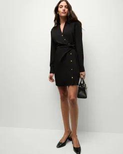 Wright Mini Dress in Black | Shirt Dress